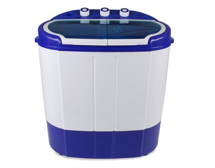 Vaskemaskine til camping med centrifugefunktion.