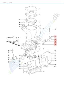  Vandpåfyldningsstuds 150 mm Thetford toilet C500C - C502C