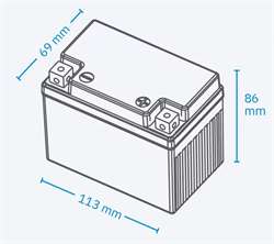 Batteri til Clesana C1 "Ective" LiFePO4 12,8V