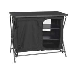 Wecamp Foldbart campingskab med 6 hylder og fast topplade.