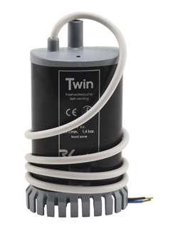 Vandpumpe 19 ltr.1,4 bar Reich Twin 12V med 12 mm. Uniquick studs