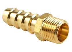 Messing gasstuds med udvendig gevind til 10 mm gassystem