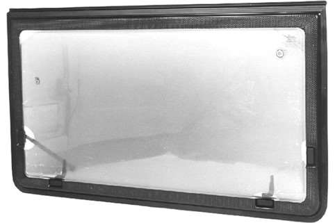 Oplukkelig brunt vindue H 620 x L 1510 mm -  med brun  PVC-kant  