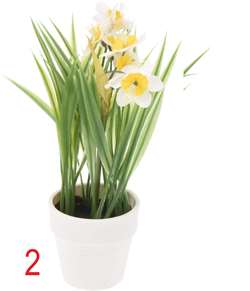 Grøn plante i plast incl. skjuler