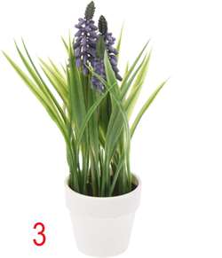Grøn plante i plast incl. skjuler