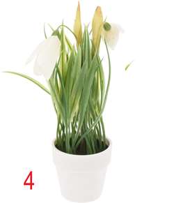 Grøn plante i plast incl. skjuler