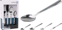 Bestiksæt Sølv 16 dele rustfri stål 