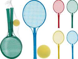 Strand tennissæt med skumgummi bold