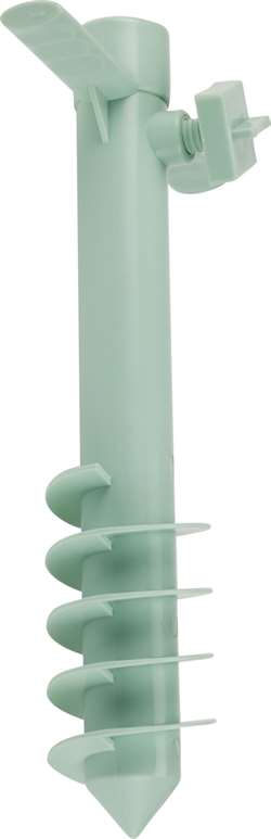 Parasolspyd med gevind i kraftig plast