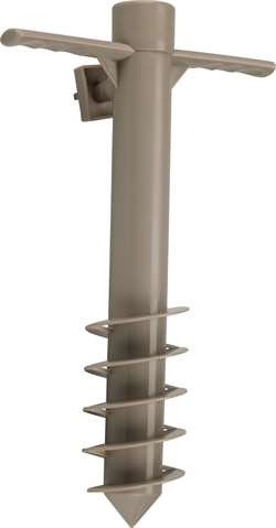 Parasolspyd med gevind i kraftig plast