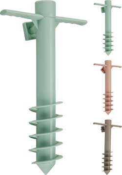 Parasolspyd med gevind i kraftig plast