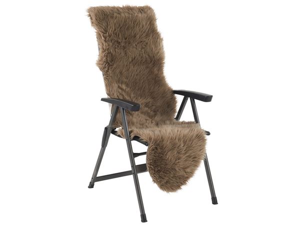 pelsskind brun til campingstolen