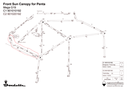 Mega A-stang Front Sun Canopy Penta