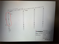 Mini Windscreen Leg pole 19x740