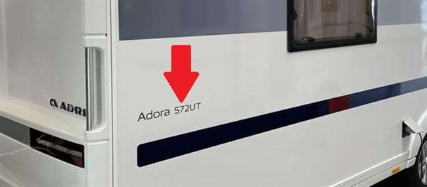 Klistermærke - til Adria Adora 2021
