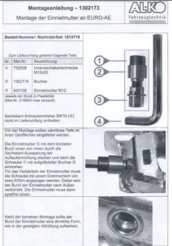 AL-KO Reparationssæt til næsehjulssving