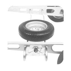 AL-KO reservehjulsophæng, galvaniseret  til vangebredde fra 1450-1850 mm