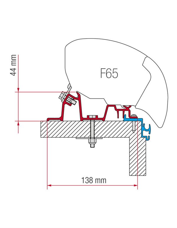 Fiamma Adapter til markise F80 - F65 til Hobby Excellent