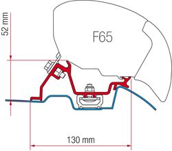 Adapter til Fiamma markise F80 - F65 til Mercedes Sprinter
