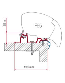 Fiamma Adapter til markise F80 - F65 - "Caravan Standard"