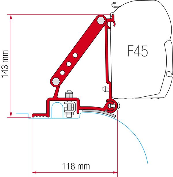 Fiamma Adaptersæt til markise F45 Fiat Ducato - Citroen Jumper - Peugeot H2