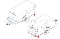 Klistermærke - 472 LU  - til Adria Årgang 2008