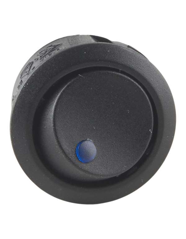 Afbryder 12V med blå status knap