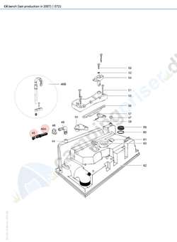 Aftømningsslange med prop Thetford C4 toilet