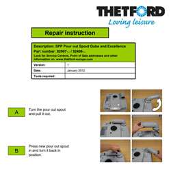 Aftømningsstuds Thetford Porta Potti toilet