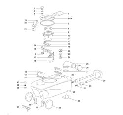 Aftømningsstuds Thetford toilet C400 og C500 bundtank