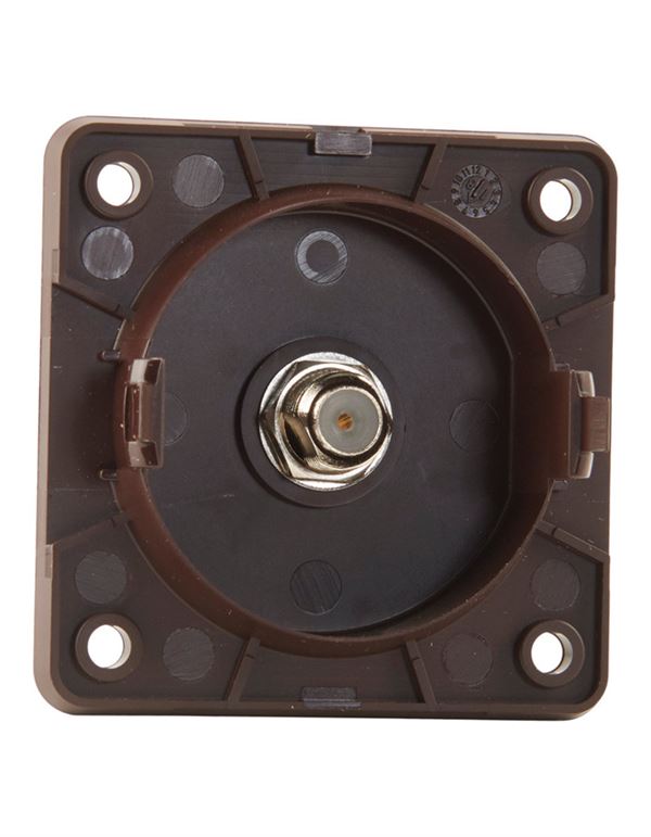 Berker Antennestikdåse med F stik - farve brun