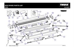 Arm H 6300 Thule markise fra 300 cm >