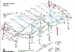 Isabella BCF-stang ben G22-23 til Isabella Prisma i MegaFrame