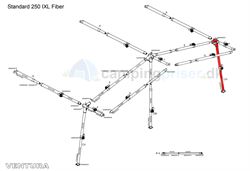 Isabella CH-hjørne højre med ben til Ventura standard 250-300 i IXL fiber