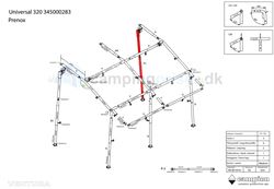 Isabella BS-stang støttestang til Isabella Universal i Zinox
