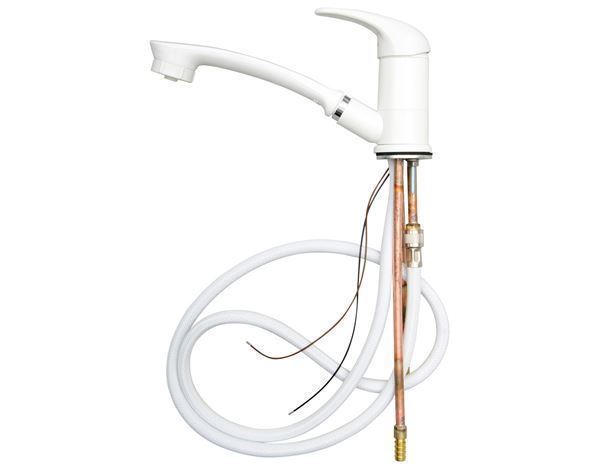 Blandingsbatteri m. brus "Comet Roma" farve Hvid