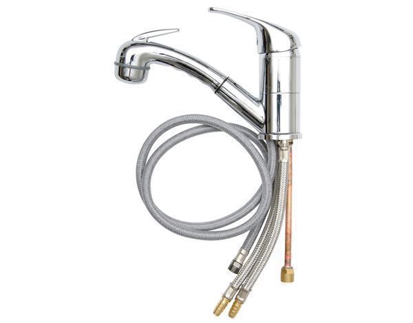 Blandingsbatteri med bruser Comet til trykvandhane