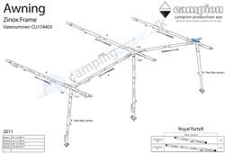 Camp-let Royal Zinox CH-hjørne højre fortelt