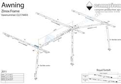 Camp-let Royal Zinox CV-hjørne venstre fortelt