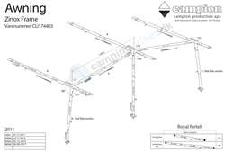 Camp-let fortelt Zinox E-stang