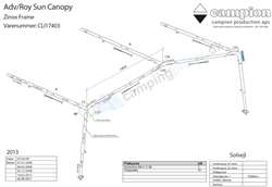 Camp-let Zinox CH-hjørne højre solsejl