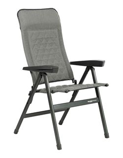 Campingstol Westfield Advancer Lifestyle lysegrå indstilles i 5 positioner letvægtsstol