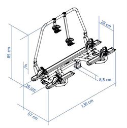 Cykelholder 2 (3) cykler front Thule Caravan SuperB XT el-cykel 