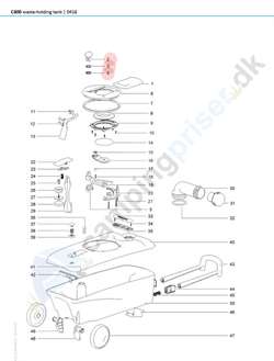 Thetford toilet C400 bundtank