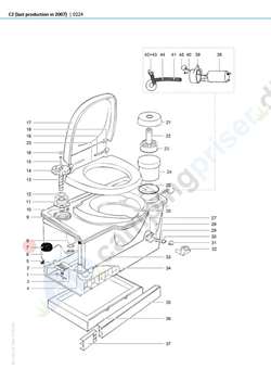 Dæksel til vandpåfyldningsstuds Thetford toilet
