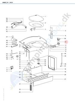 Dæksel til vandpåfyldningsstuds Thetford toilet