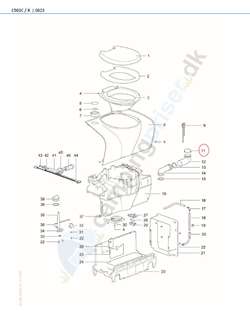 Dæksel til vandpåfyldningsstuds til Thetford kassettetoilet C500