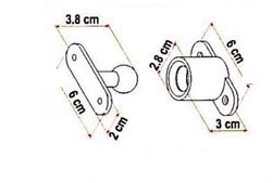 Kraftig dørholder til fx dør på caravan, autocamper eller bagageklap.