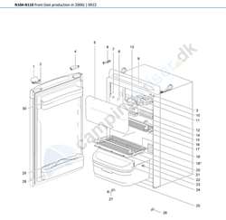 Øverste Hylde til dør Thetford køleskab, farve blå