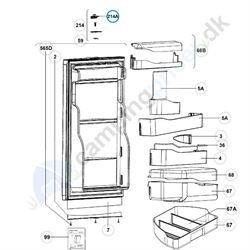 Dørlås til Dometic   "SORT"